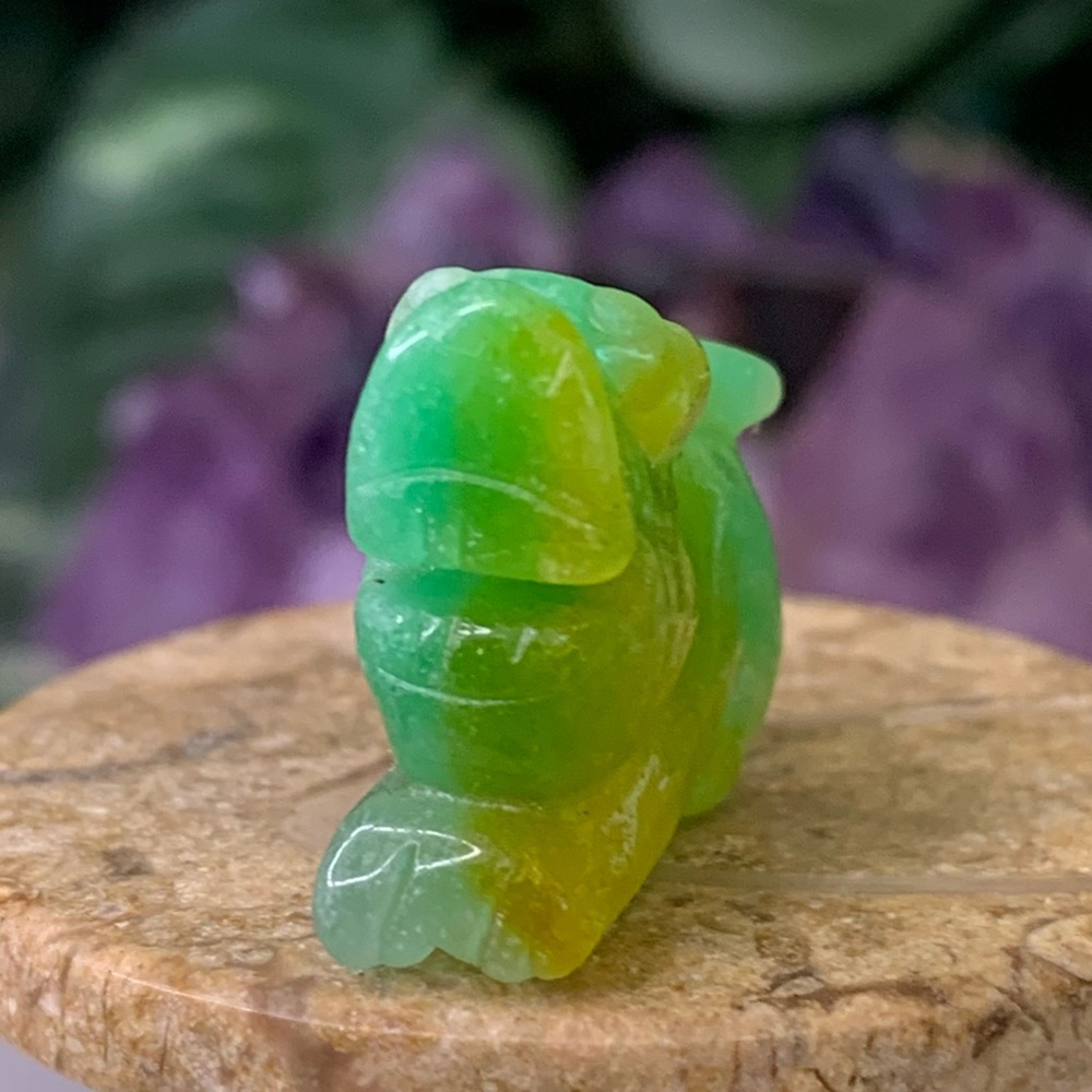 Green Honey Yellow Burma Jade Jadeite Pixiu Pendant Dragon Mythical Beast 1.1" - Picture 3 of 15